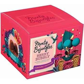 Trufe de ciocolata - Berry Bubbly - cutie cu 150g trufe frantuzesti cu zmeura si zahar efervescent Trufe de ciocolata - Berry Bubbly - cutie cu 150g trufe frantuzesti cu zmeura si zahar efervescent