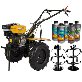 Pachet motocultor Profesional, AgroPro HS 1100D, benzina, 13 CP, freze de lucru, roti cauciuc 6 X 12 + 2l ulei motor AgroPro +3l ulei transmisie AgroPro Pachet motocultor Profesional, AgroPro HS 1100D, benzina, 13 CP, freze de lucru, roti cauciuc 6 X 12 + 2l ulei motor AgroPro +3l ulei transmisie AgroPro