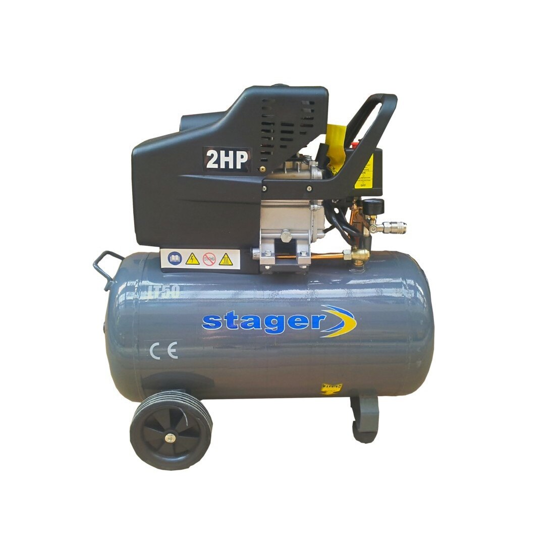 Compresor aer cu ulei STAGER HM2050B 2cp 50l debit aer refulat 200l/min 8bar 95kg