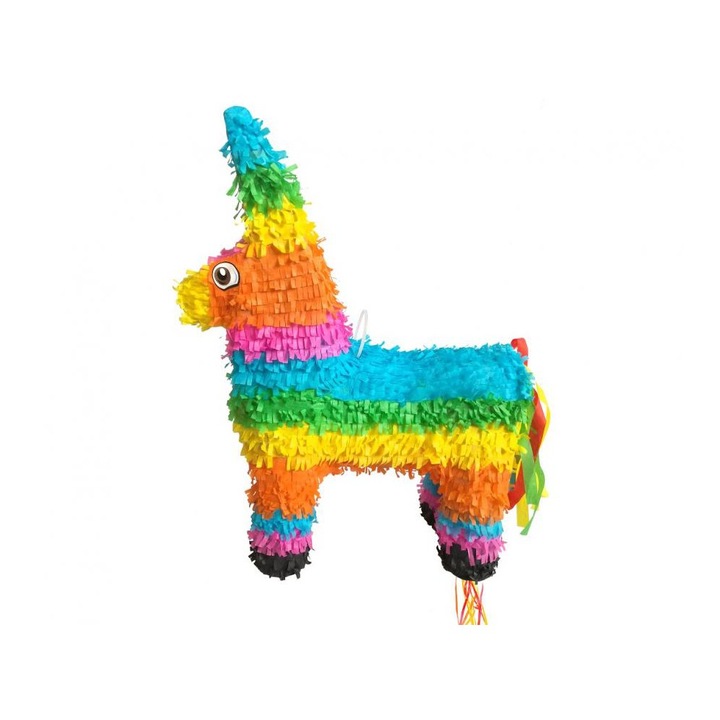 Парти пинята, Модел на кон, В цветовете на дъгата, 39 х 13 х 55 см