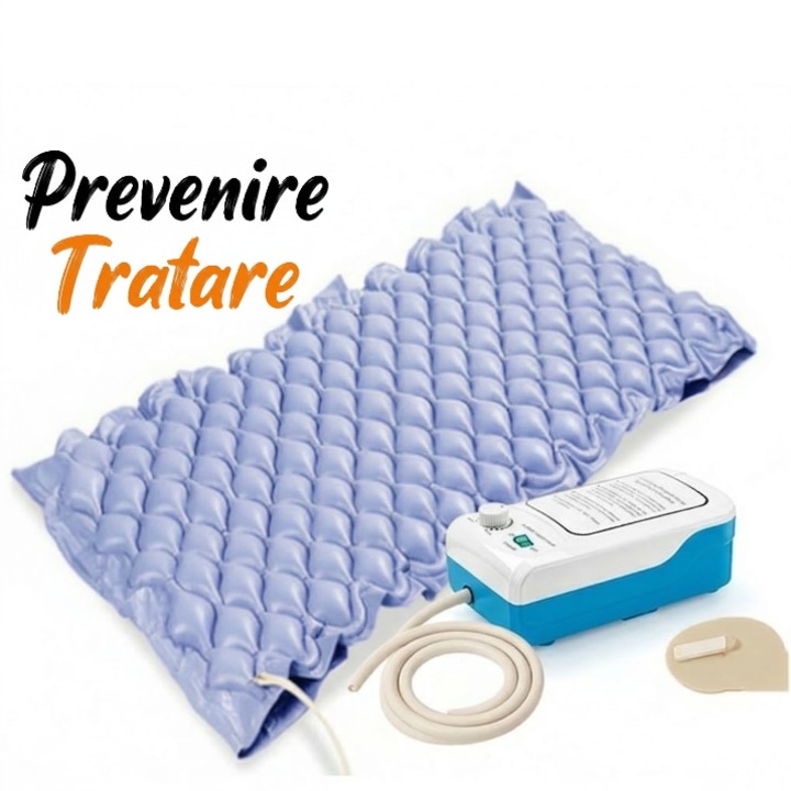 Saltea Antiescara Cu Compresor EvoSmart™ SE01 Profesional, Sistem antiescare, Marime 200/90cm, Albastru