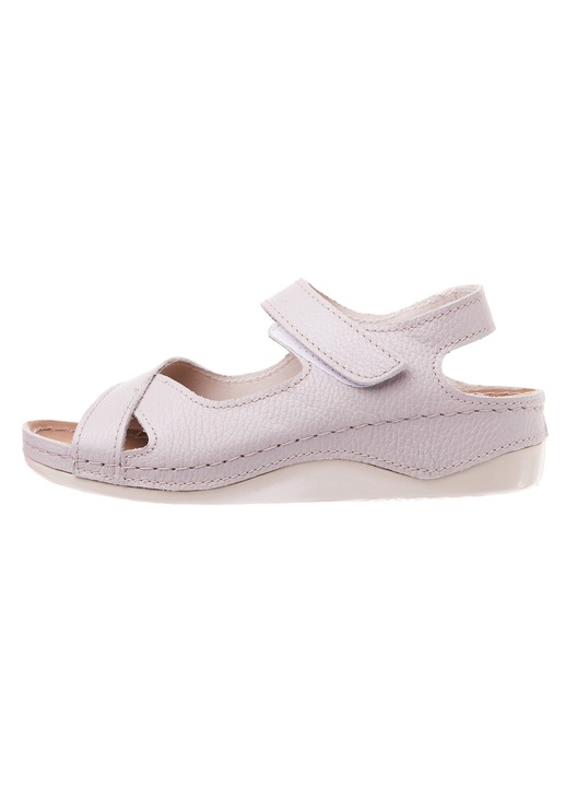 Sandale piele Tellus 25-05, Gri deschis