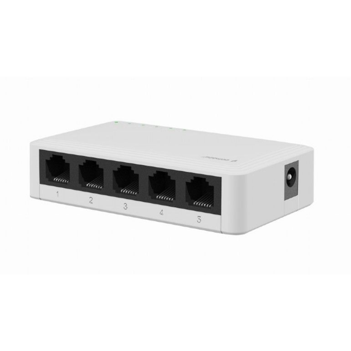 Gigabit LAN Switch NSW-G5-01 с 5 порта, Gembird, Бял