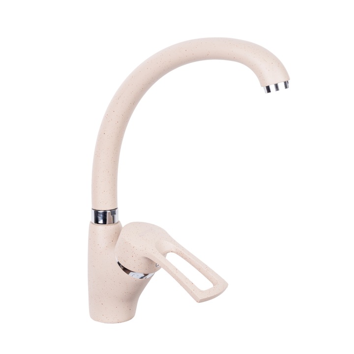 Baterie bucatarie TRENDY’S, tip lebada, granit bej