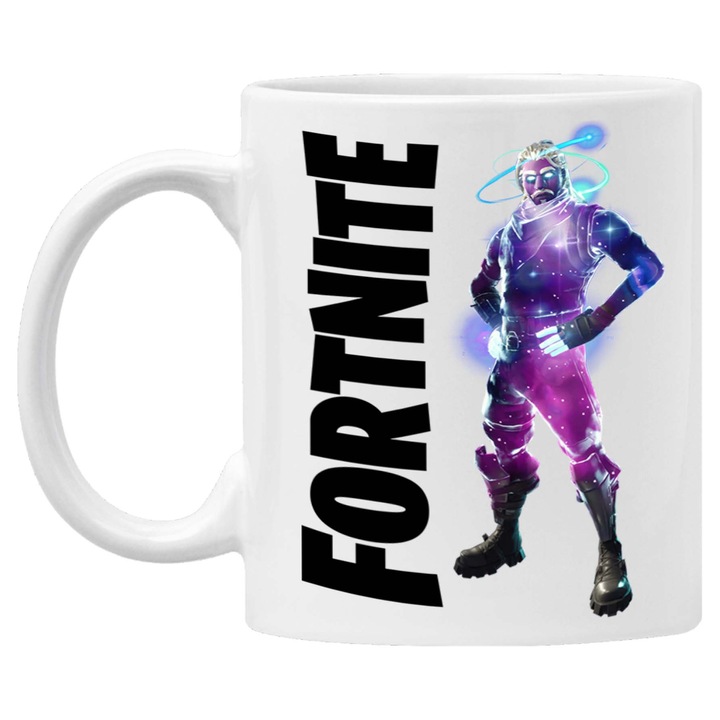 Cana de cafea/ceai Tralala Fortnite Galaxy, Alb, 330 ml