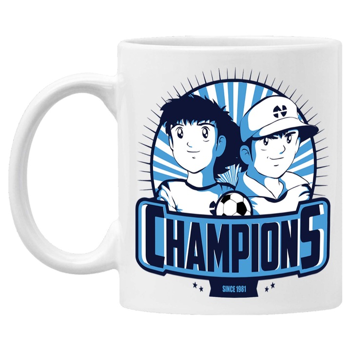 Cana de cafea/ceai Tralala Captain Tsubasa 01, Alb, 330 ml