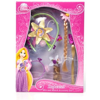 Set accessorii pentru par Disney Princess, Rapunzel Set accessorii pentru par Disney Princess, Rapunzel