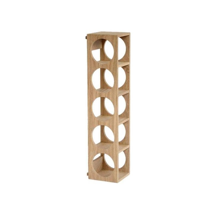 Zeller-Tower borosüvegtartó, bambusz, 13,5x12,5x53 cm, barna