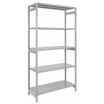 Raft metalic GRI, 100 kg/polita, 180 x 100 x 40 cm, 5 polite, montaj cu cleme Raft metalic GRI, 100 kg/polita, 180 x 100 x 40 cm, 5 polite, montaj cu cleme