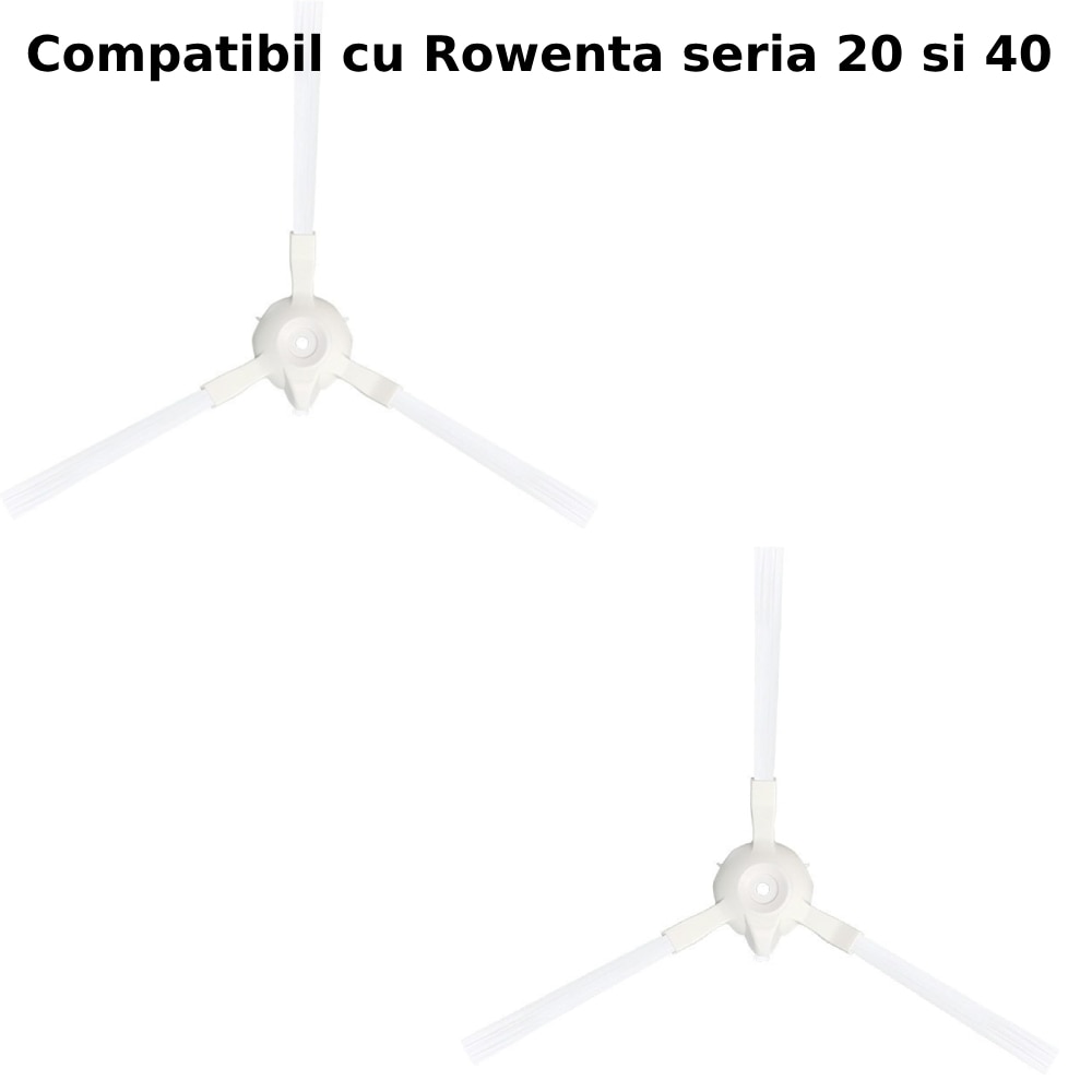 Set 2 perii laterale de la PAA-home pentru aspiratoarele Rowenta Explorer /  X-plorer seriile 20, 40, 50, 75 Smart Force isweep X3, RG7687, RR7687WH 