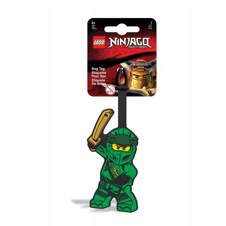 Ключодържател за раница Ninjago Legacy, Лего, Силикон, Зелен