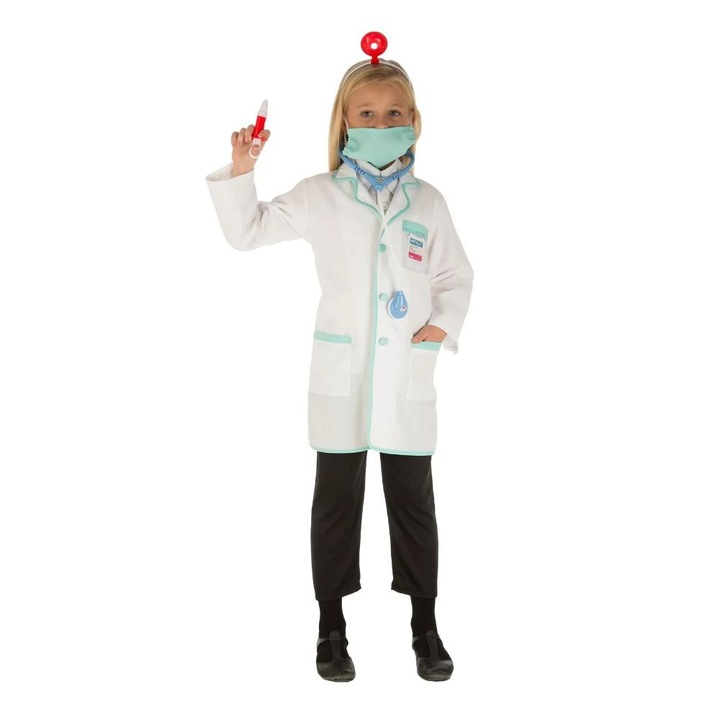 Costum Doctor Mario cu accesorii pentru copii, 3-5 ani 110-116 cm