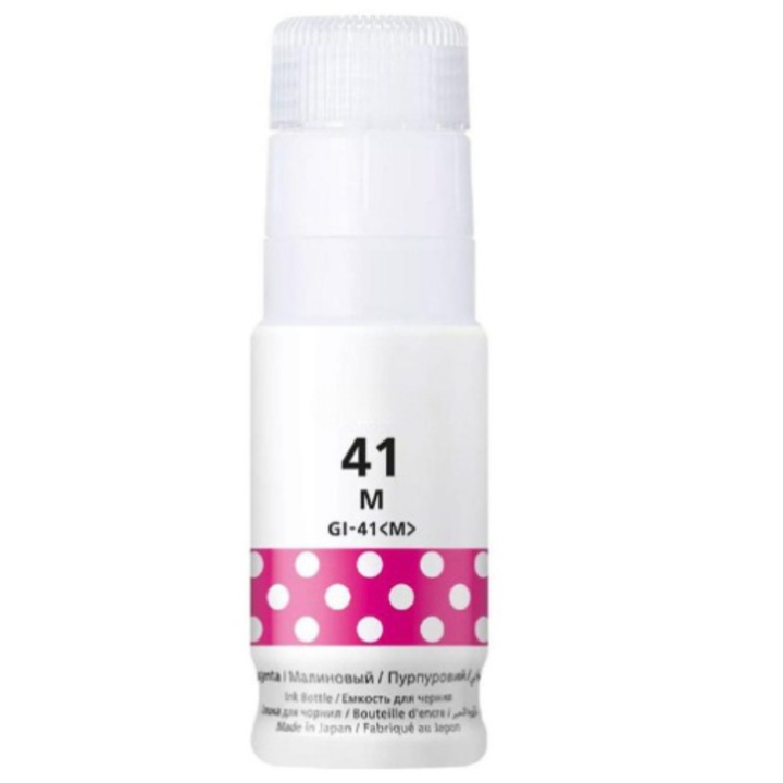 Graphitek tintapatron, amely kompatibilis a Canon GI-41M 7700 oldalas, 70 ml-es piros Canon PIXMA G1420, G1430, G1460, G2420, G2460, G2470, G3420, G3460, G3470, G4470 készülékekkel