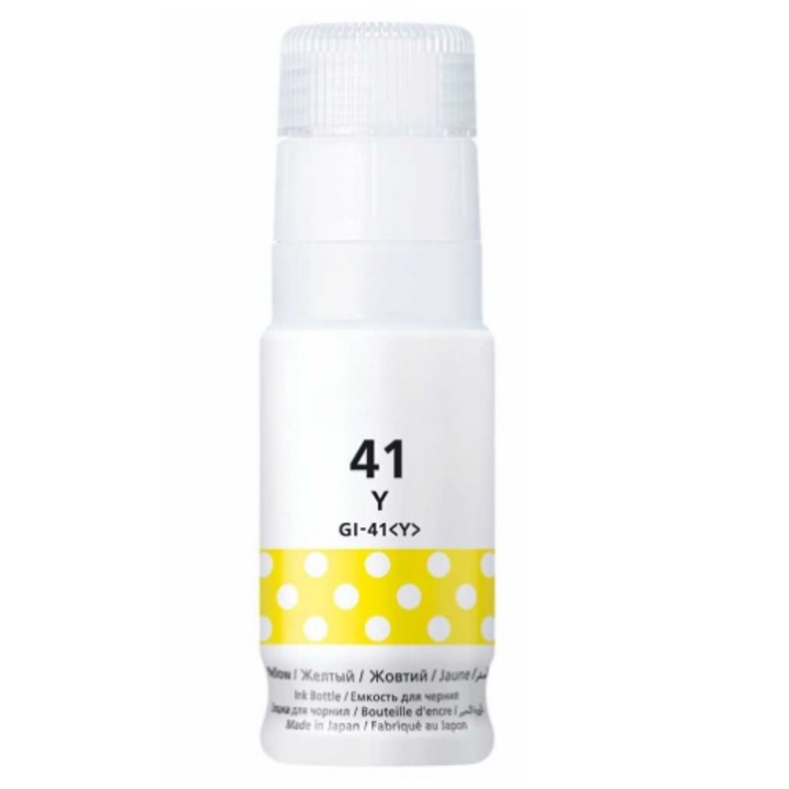 Cartus cerneala Graphitek, compatibil cu Canon GI-41Y, 7700 pagini, 70ml, galben, pentru Canon PIXMA G1420, G1430, G1460, G2420, G2460, G2470, G3420, G3460, G3470, G4470