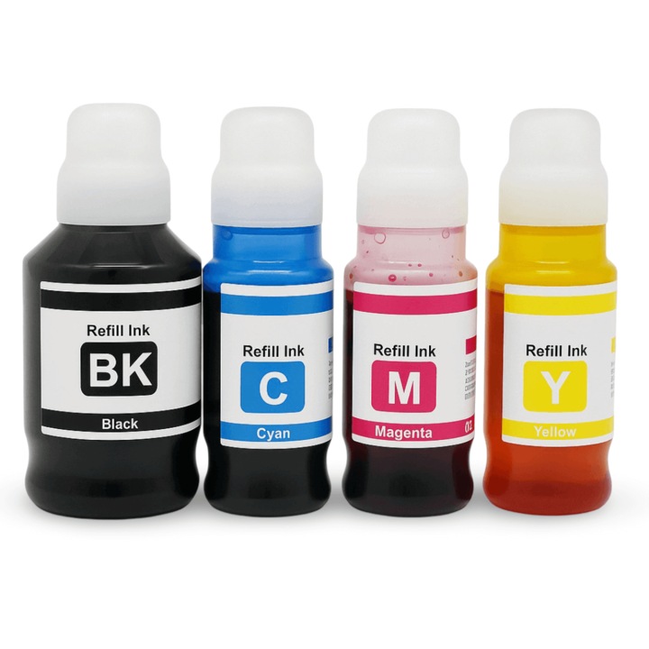 Set 4 cartuse cerneala compatibile Canon GI-41 (4528C001, 4543C001, 4544C001, 4545C001), 350ml total, 7.700 pagini, pentru Canon PIXMA G1420 G2420 G3420 G4470
