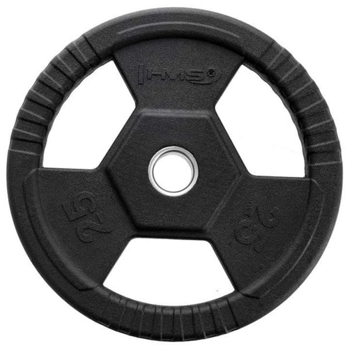 Олимпийски диск 25 KG Toh, HMS, стомана/каучук, черен