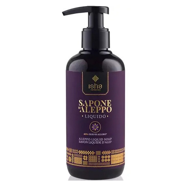 Течен сапун Aleppo с 40% лаврово масло, 250 мл, Isha