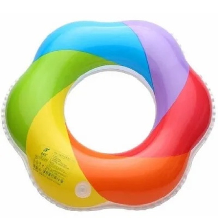 Colac gonflabil pentru baie curcubeu, 70 cm