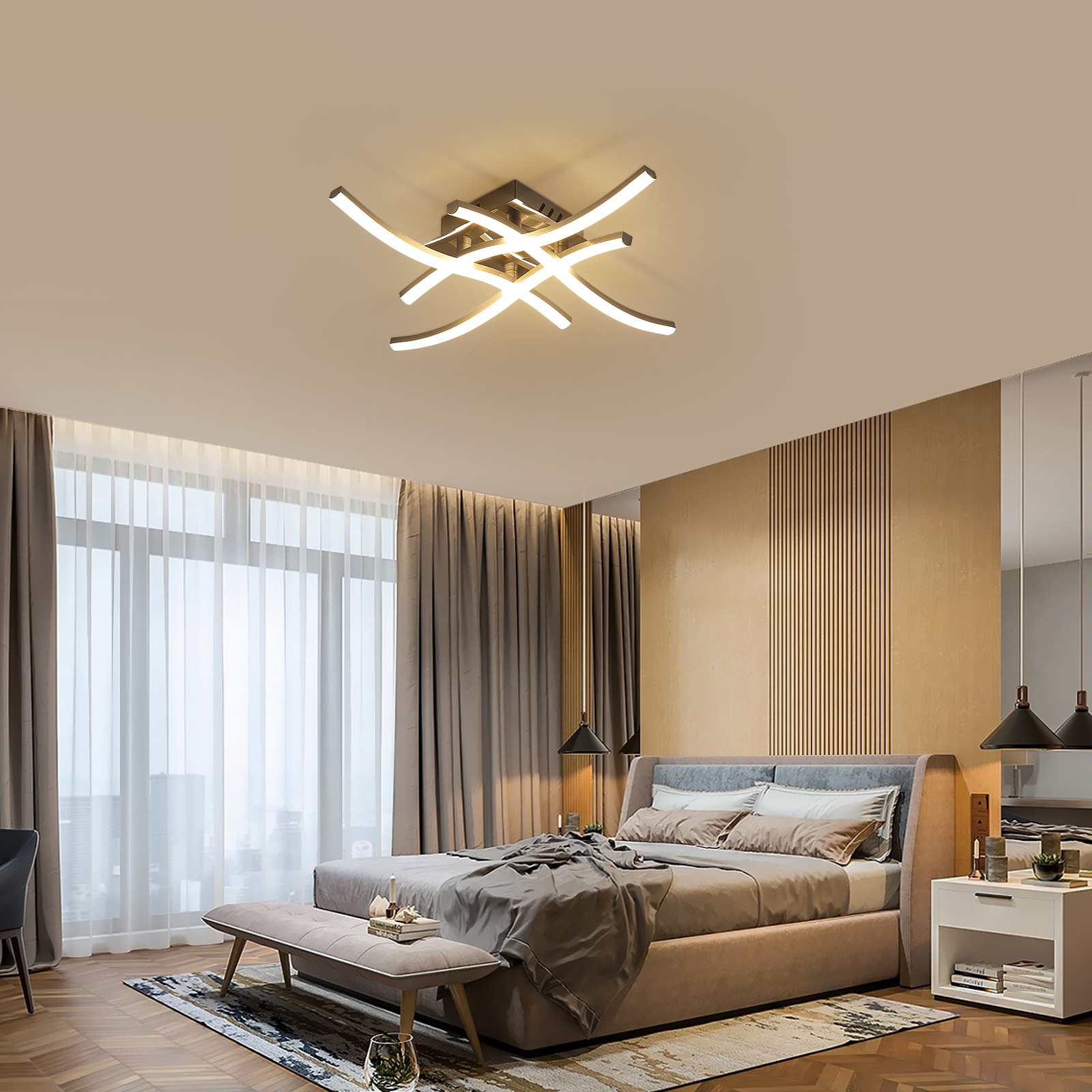 LED плафон Goeco, Алуминий, 24W, 220V, Бял - eMAG.bg