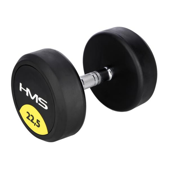 Дъмбел 22,5 KG HG Pro, HMS, стомана/каучук, черен