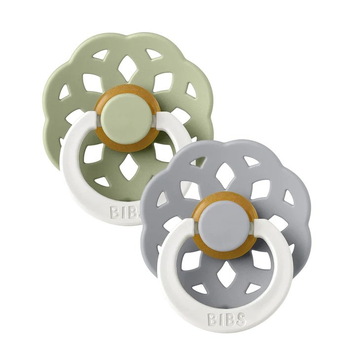 Set 2 suzete Bibs Fosforescente Boheme - Sage / Cloud, Latex, 6-18 luni