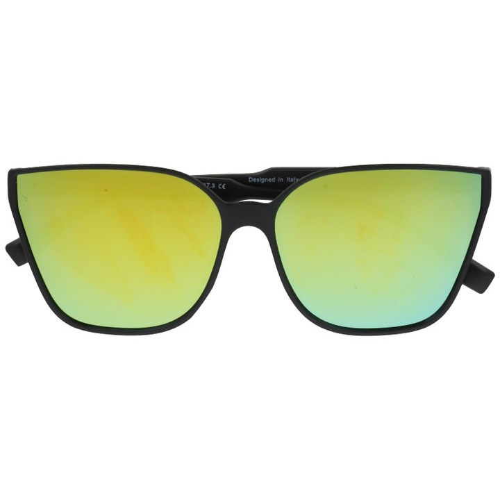 Női napszemüveg, Born86, Pavol, Műanyag, Tükörlencsék, UV400, 55x14x146 mm, Fekete/zöld