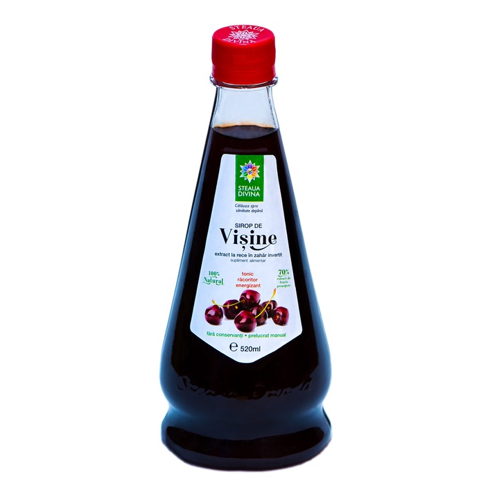 Sirop natural de Visine presat la rece, 520ml, Steaua Divina