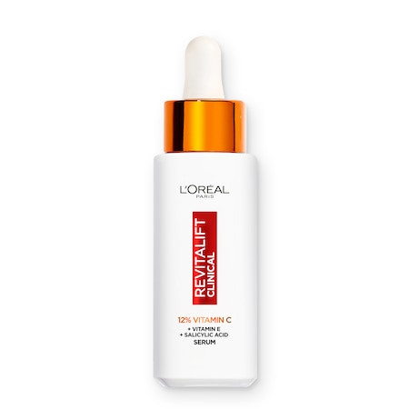 Serum cu efect de luminozitate L'Oreal Paris Revitalift Clinical imbogatit cu 12% Vitamina C Pura + Vitamina E si Acid Salicilic, 30 ml