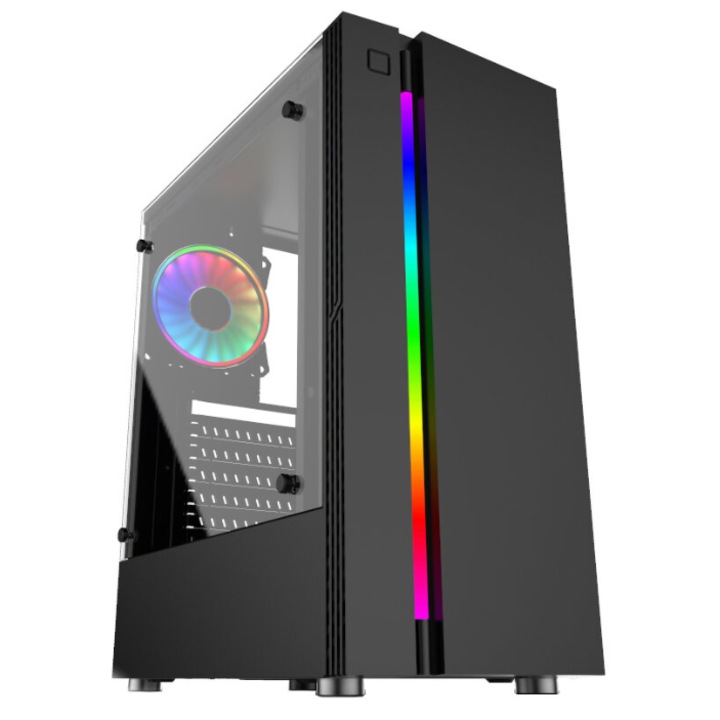 Sistem PC Gaming Intel Core i3-10105F, RX 6600, HDD 2TB, SSD 120GB