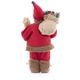 Figurina Mos Craciun Kring, 30 cm, cu schiuri si sac de cadouri, Rosu/Maro