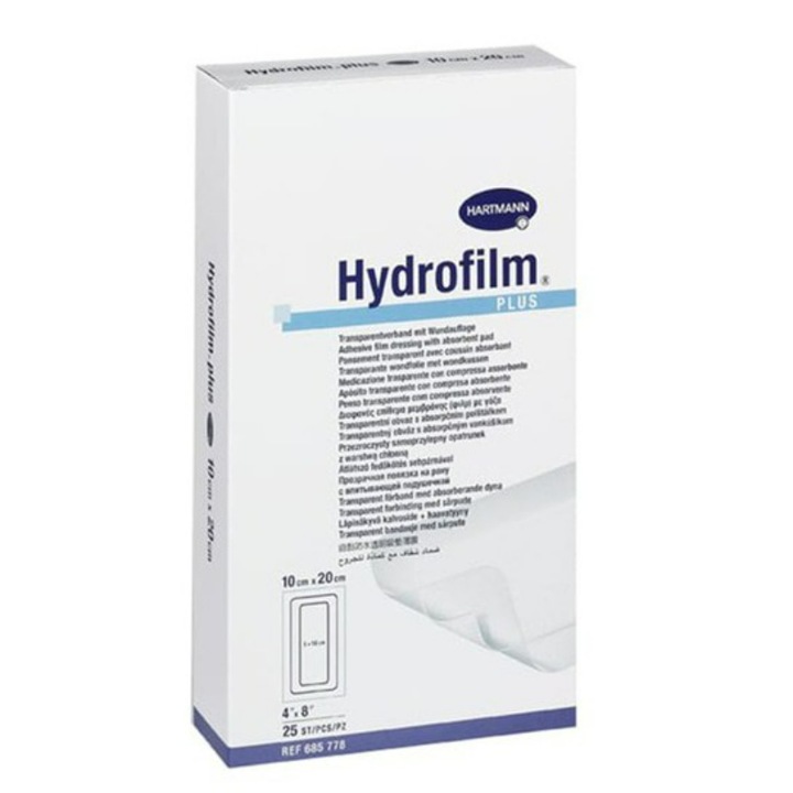 Pansament impermeabil, Hydrofilm Plus, Hartmann, 10x20 cm, 25 buc