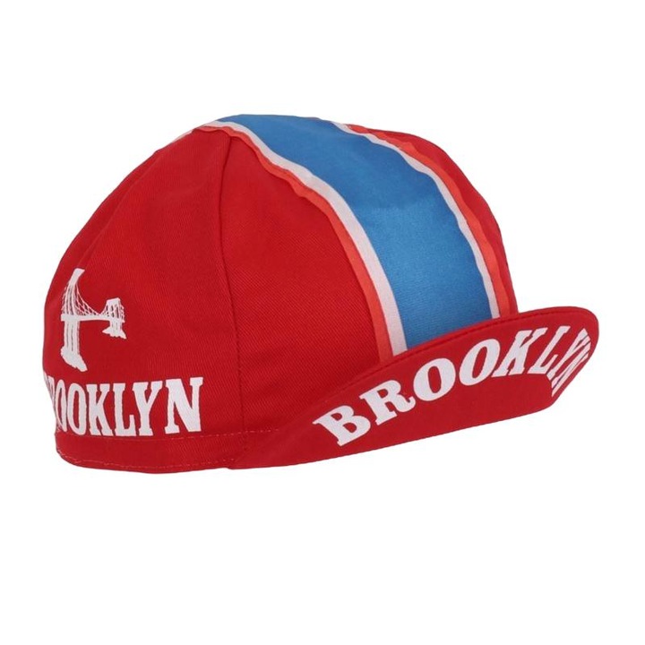 Brooklyn kerékpáros sapka, Apis, poliészter/pamut, egy méret, piros