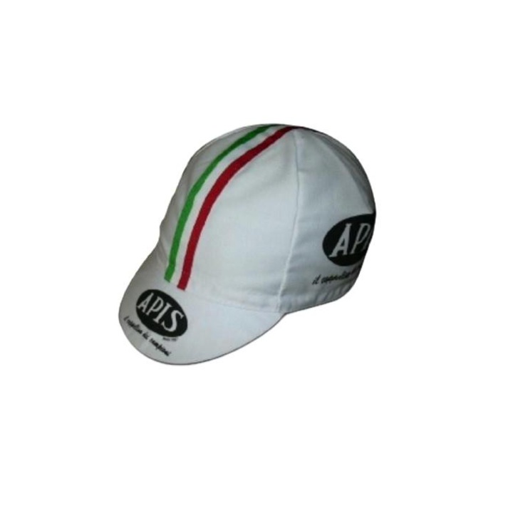 Apis Vintage kerékpáros sapka, poliészter/pamut, egy méret, fehér