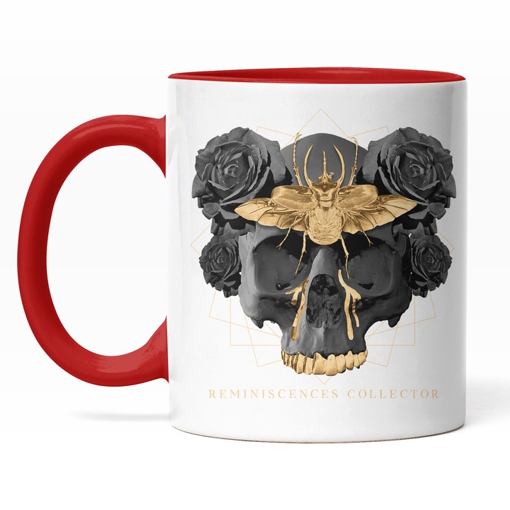 Cana Cu Mesaj In Engleza Drink Coffee And Do Good, Ceasca De Cafea, Stare De Spirit Buna, Energie, Cadou Pentru Iubitorii De Cafea, Negru 330 ml, Maner Rosu