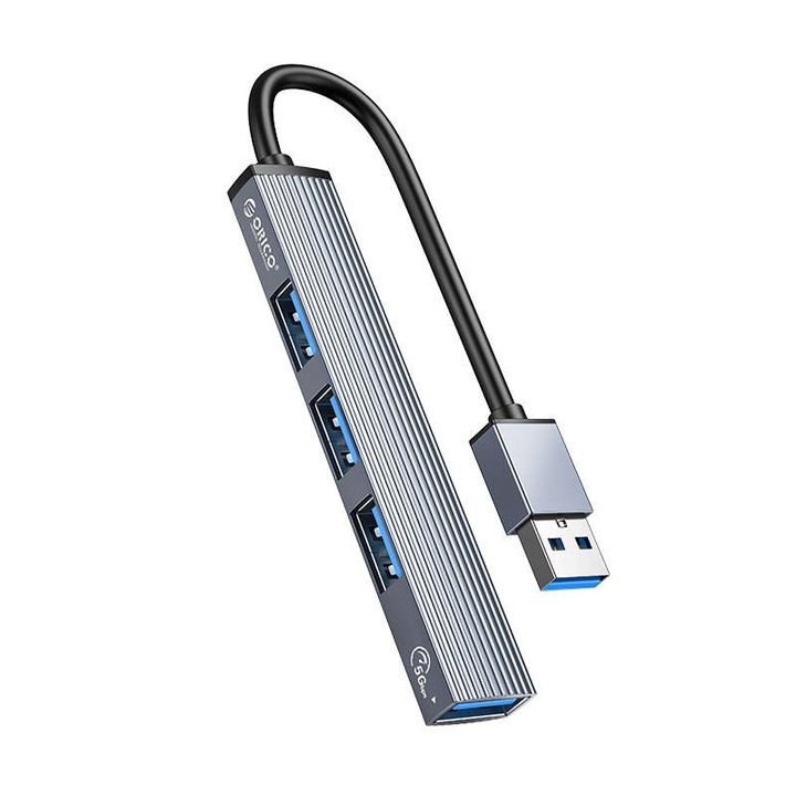 Хъб Orico, 4xUSB, Сив