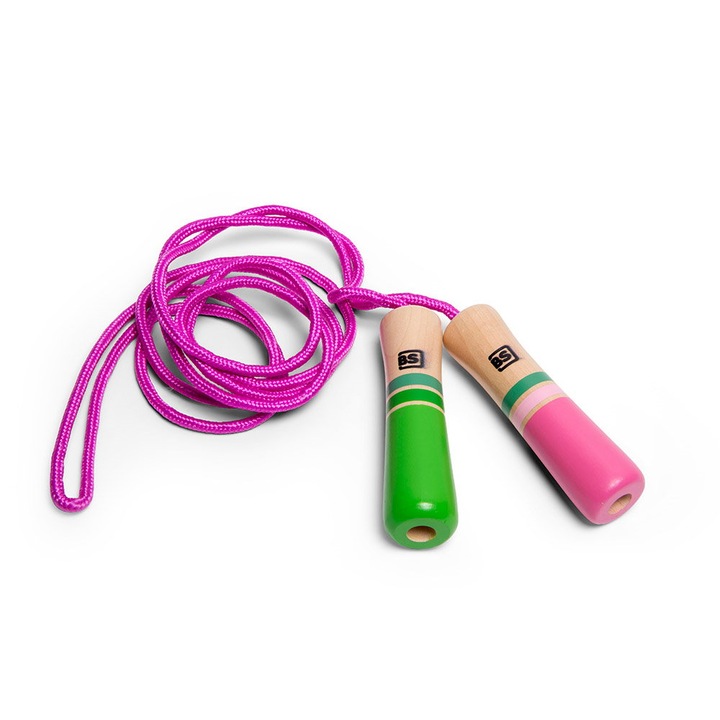 Rózsaszín-zöld ugrókötél, 2 m, BS Toys