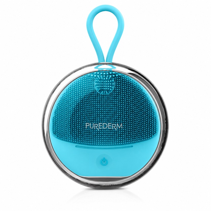 Звукова четка за лице със силикон, Purederm, Blue