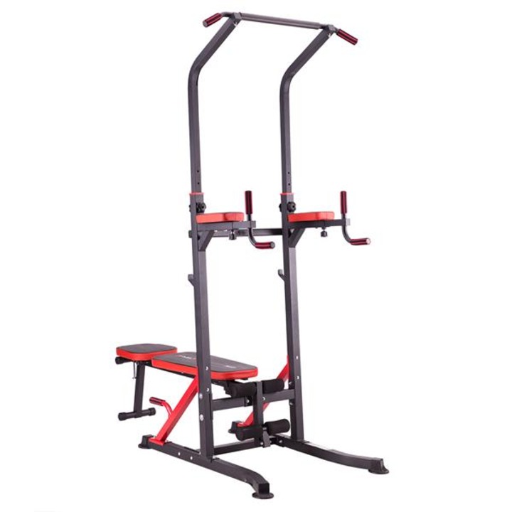 Aparat multifunctional fitness, HMS, Otel/EVA, Negru/Rosu