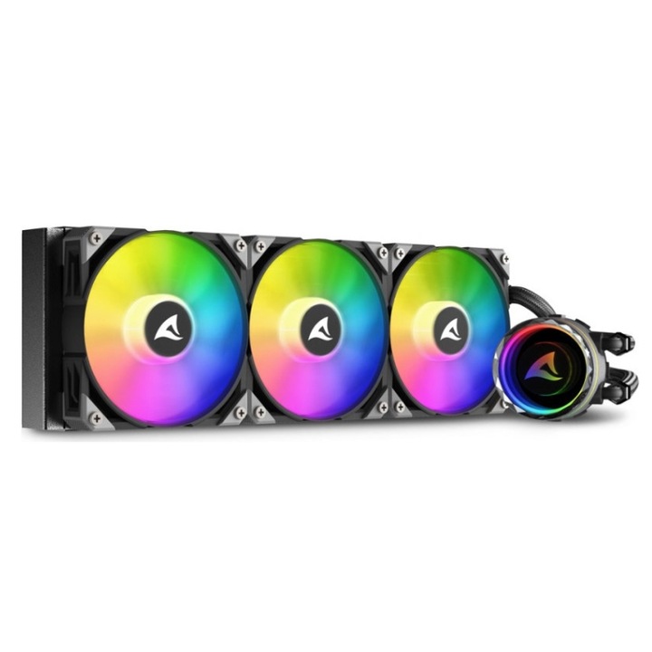 Cooler Sharkoon S90 RGB 3 Ventilatoare 360mm Black