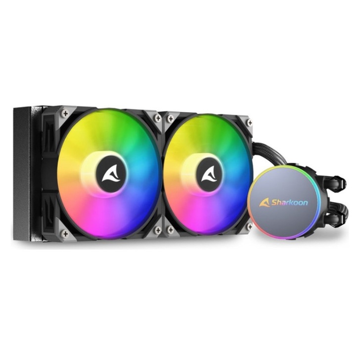 Cooler Sharkoon S70 RGB 2 Ventilatoare 240mm Black