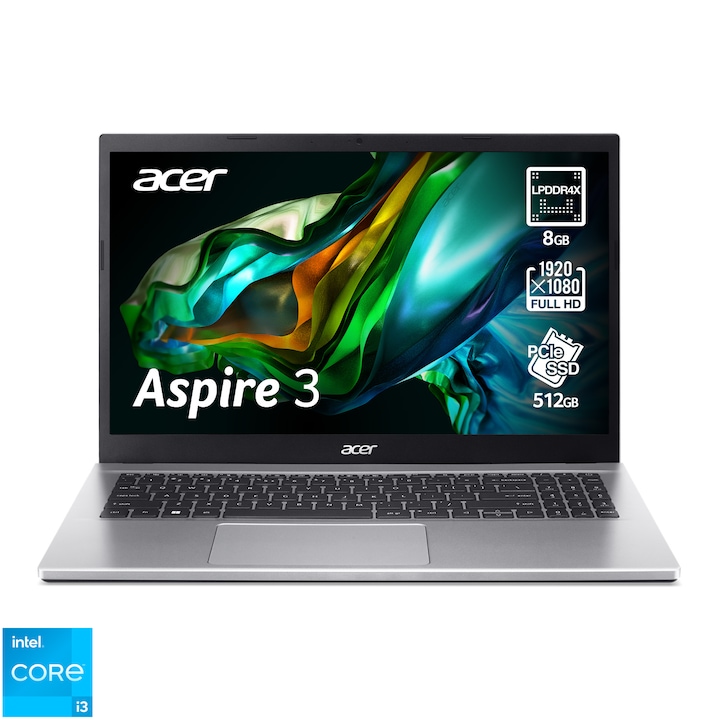 Laptop Acer Aspire 3 A315-59 cu procesor Intel® Core™ i3-1215U pana la 4.40 GHz, 15.6
