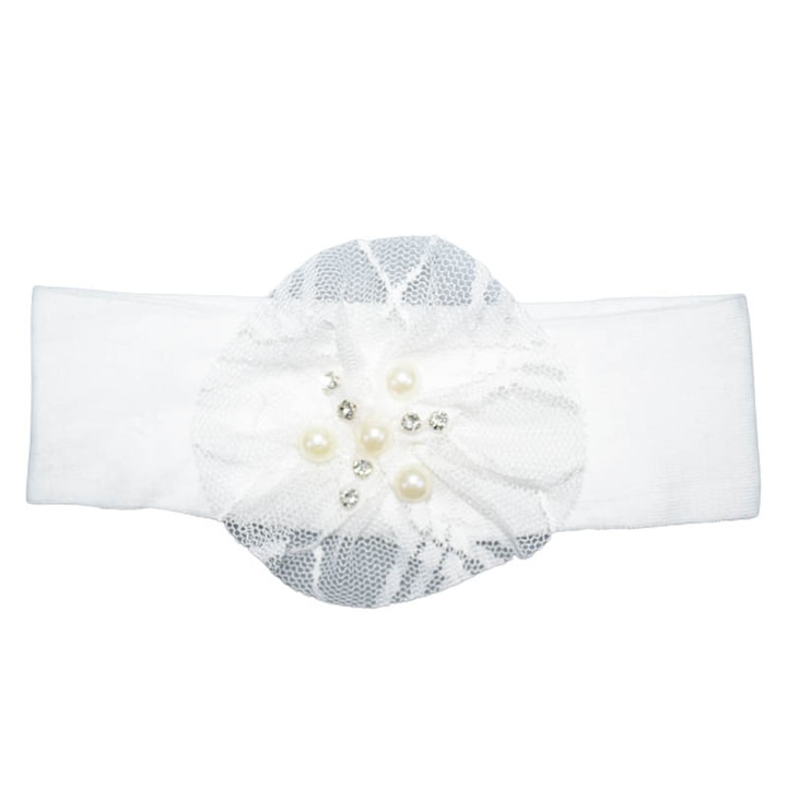 Лента за глава за момиче Mini Junior BN6468, Бяла 40 СМ Стандартна