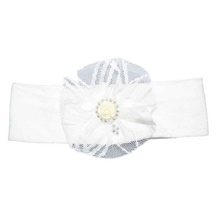 Лента за глава за момиче Mini Junior BN6466, Бяла 40 СМ Стандартна