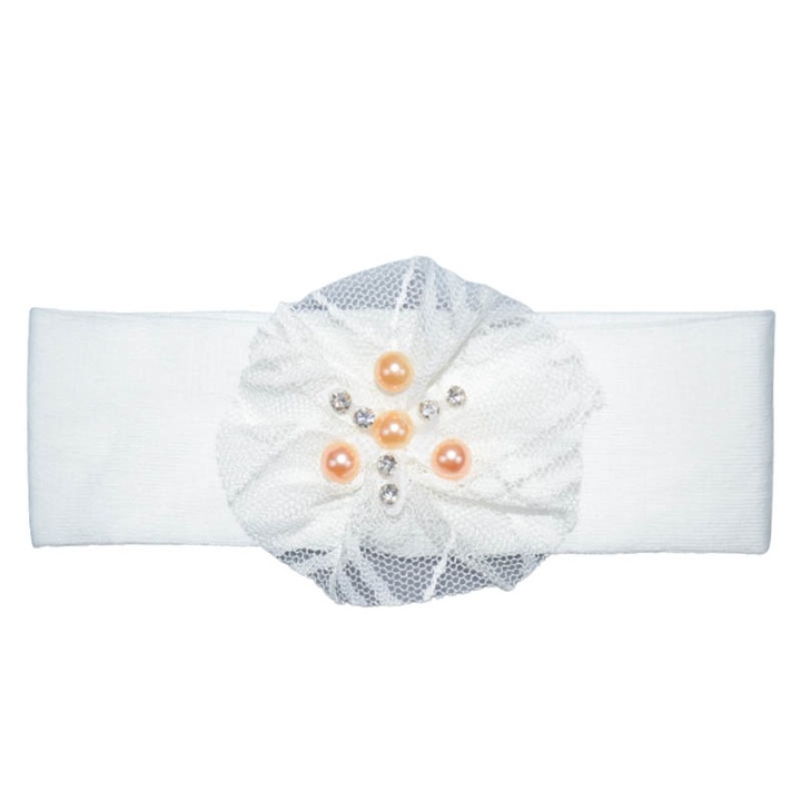 Лента за глава за момиче Mini Junior BN6465, Бяла 40 СМ Стандартна