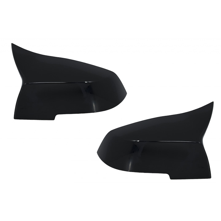 Set 2 Capace oglinda compatibile cu BMW X1 E84 2012-2015 Negru lucios