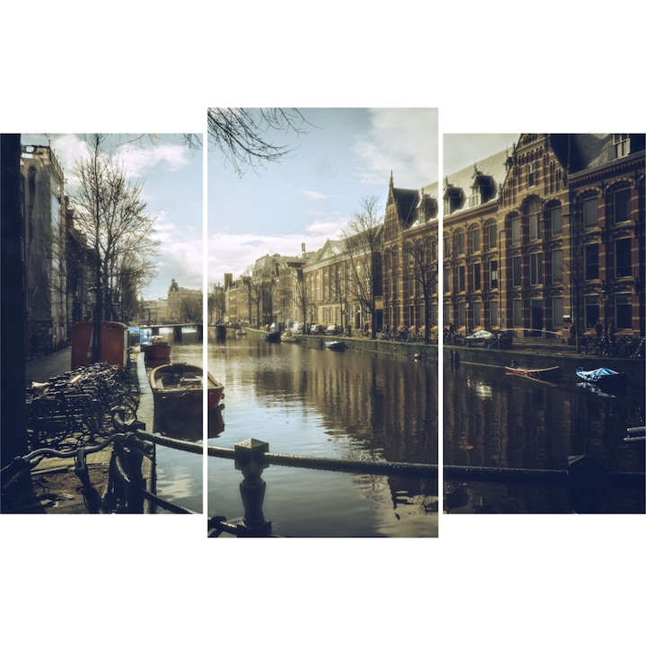 Tablou Plexiglass 3mm, Amsterdam, 100 X 150 cm, 3 piese