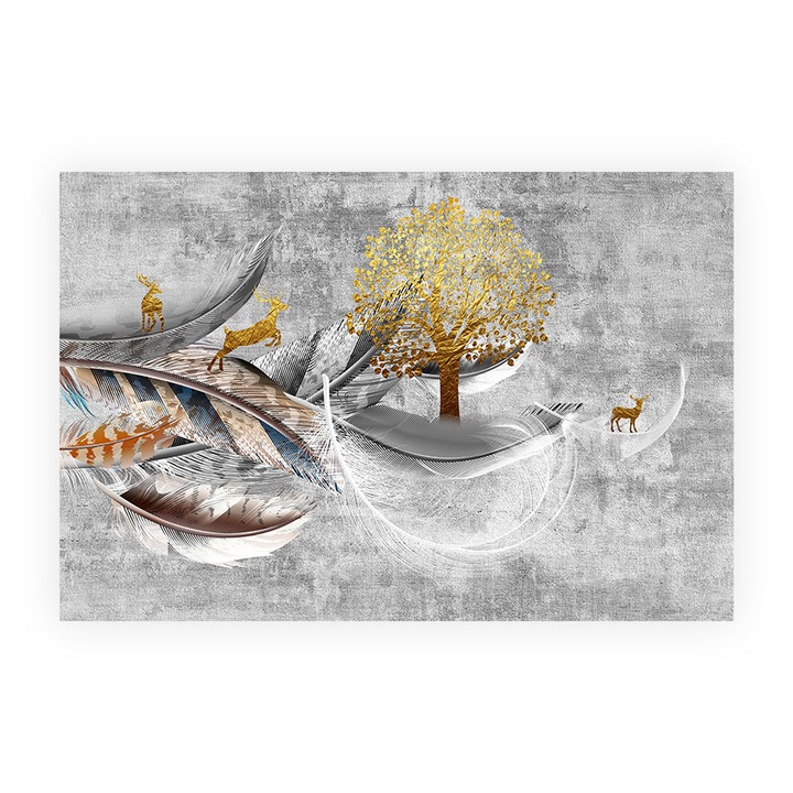 Tablou Canvas, Feathers Abstract, 70x100 cm