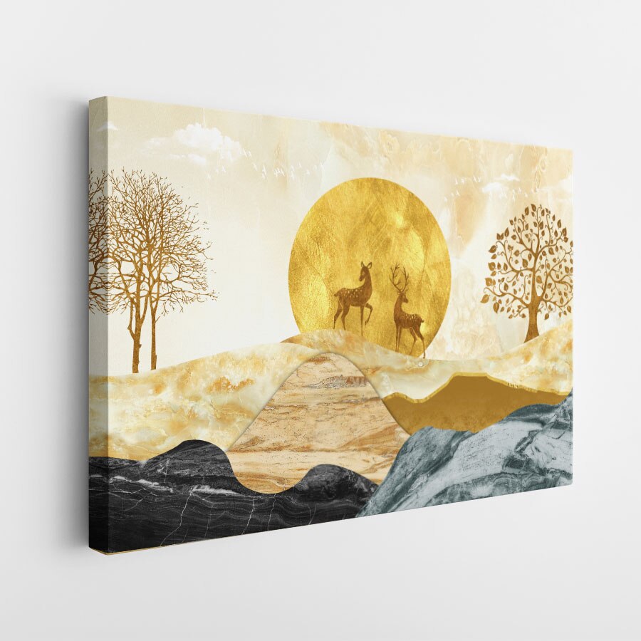 Vászonkép, Golden Landscape, 30x50cm eMAG.hu