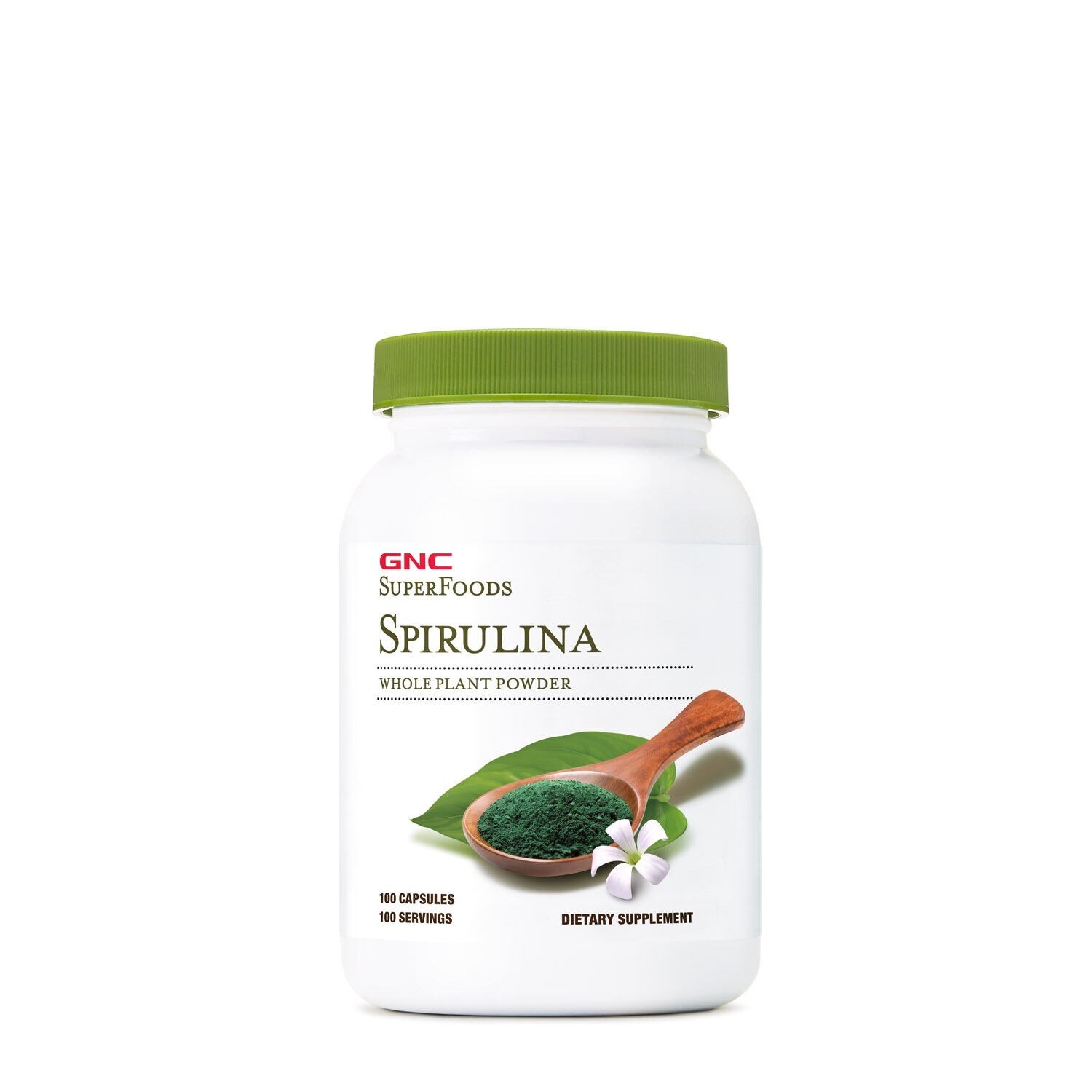 Spirulina 500 mg, GNC SuperFoods, 100 capsule