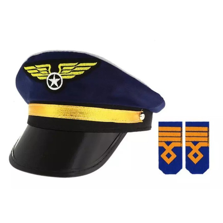 Palarie de pilot cu epoleti, marimea L